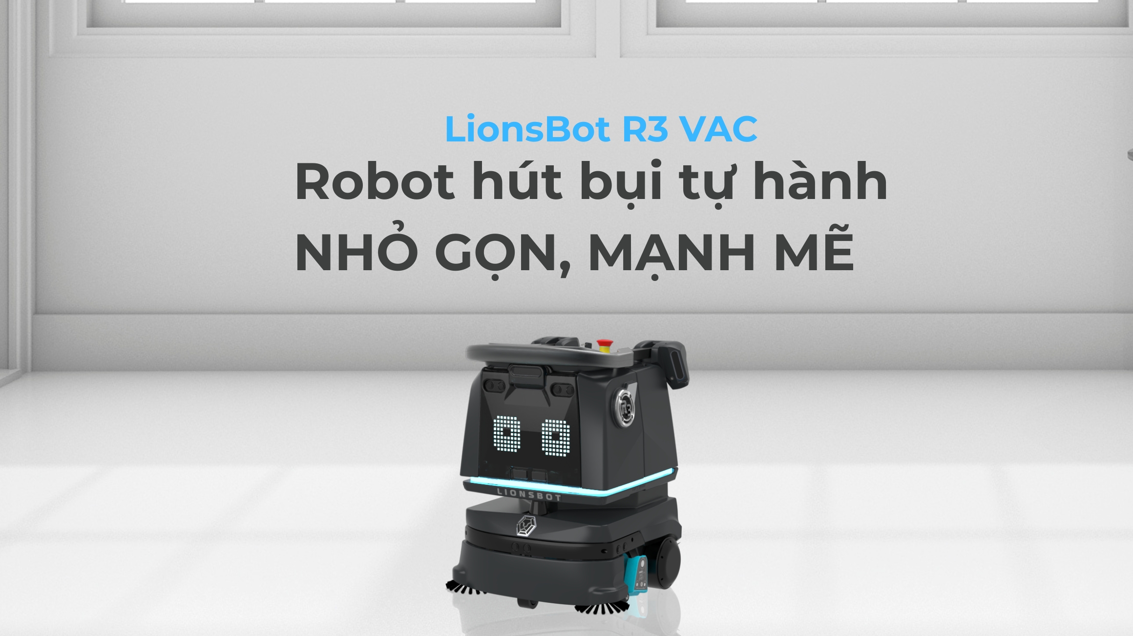 LionsBot R3 VAC – Robot hút bụi tự hành nhỏ gọn, mạnh mẽ